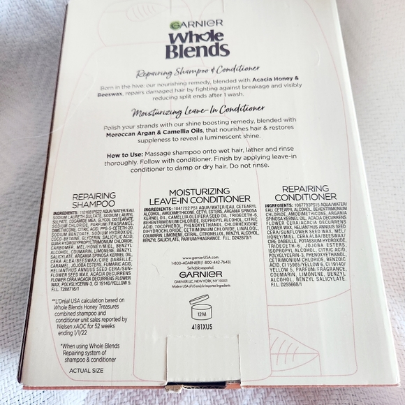 Whole Blends Honey Treasures • 3 PC Shampoo, Conditioner, Leave-In Conditioner! - Picture 2 of 4